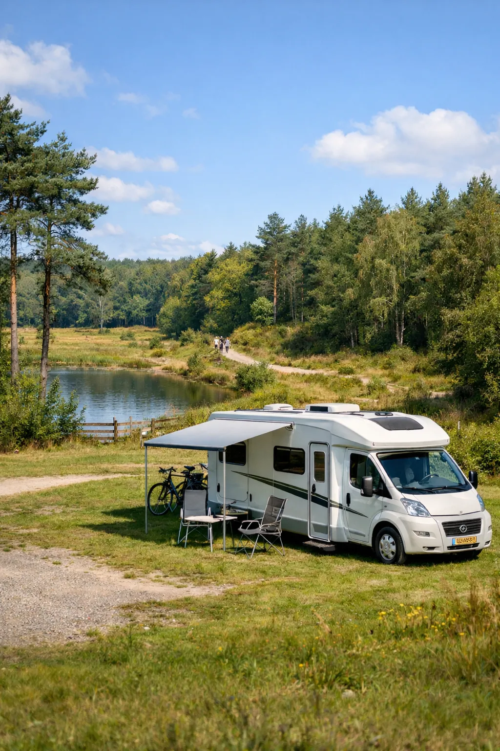 Rustige camperplaats midden in de natuur, vlak bij mooie wandelpaden.
